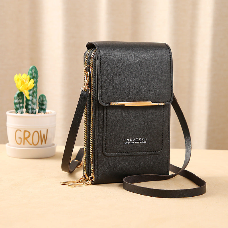 Women's Touch Screen Korean Mobile Zipper Vertical Purses