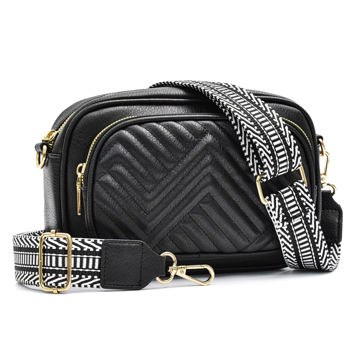 Embroidered Plaid Retro Popular Color Matching Ribbon Lion Women's Messenger Bag