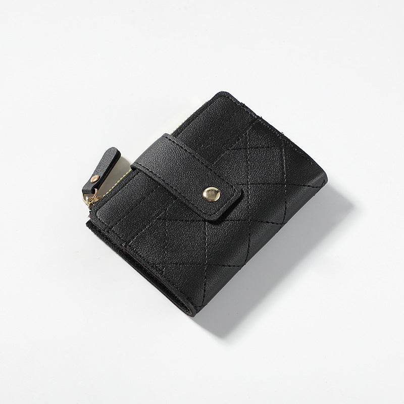 Women's Short Solid Color Summer Zipper Ladies Wallets