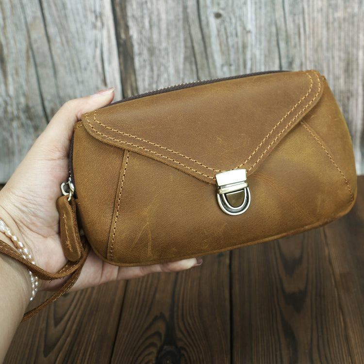 Men's Leather Genuine Construction Site Work Wear Bags