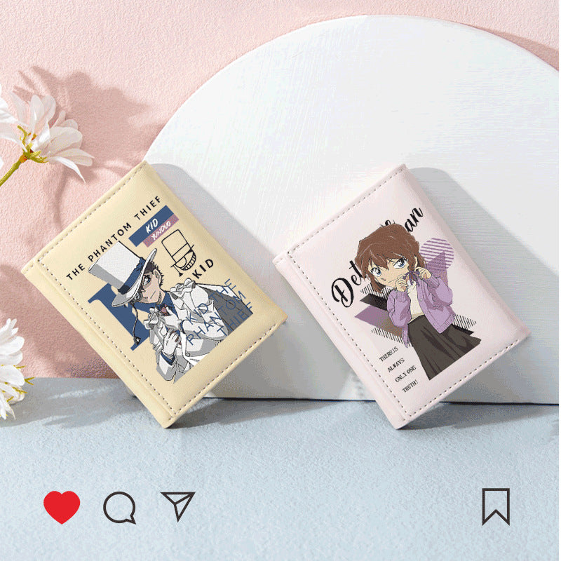 Women's Detective Conan Peripheral Mini Short For Ladies Wallet