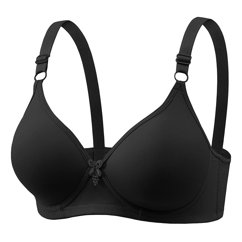 Women's Comfortable Three Breasted Traditional Thin Mould Cup Everyday Bras