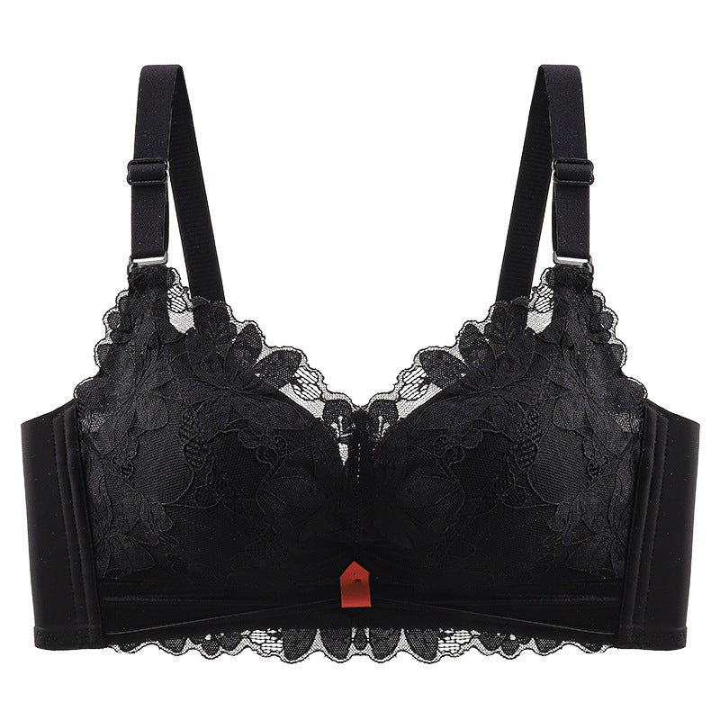 Women's Gathering Top Support Thickened Breathable Wireless Lingerie Sets