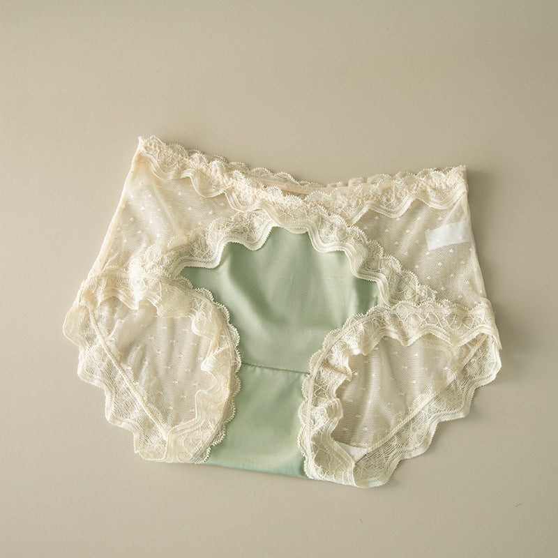 Women's Summer Traceless Lace Mulberry Silk Maintenance Panties