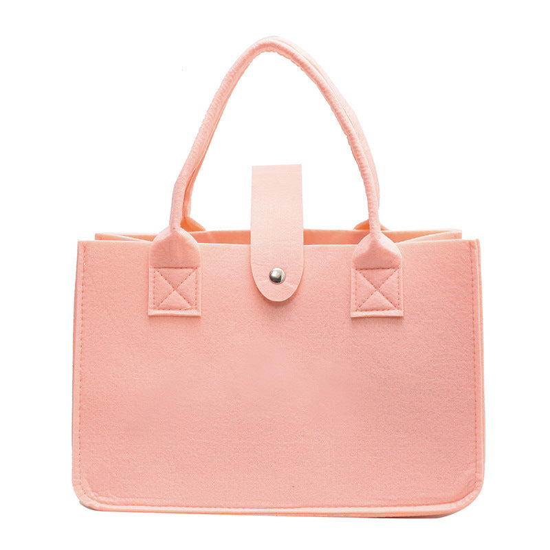 Clean Portable Felt Wedding Gift Commuting Handbags