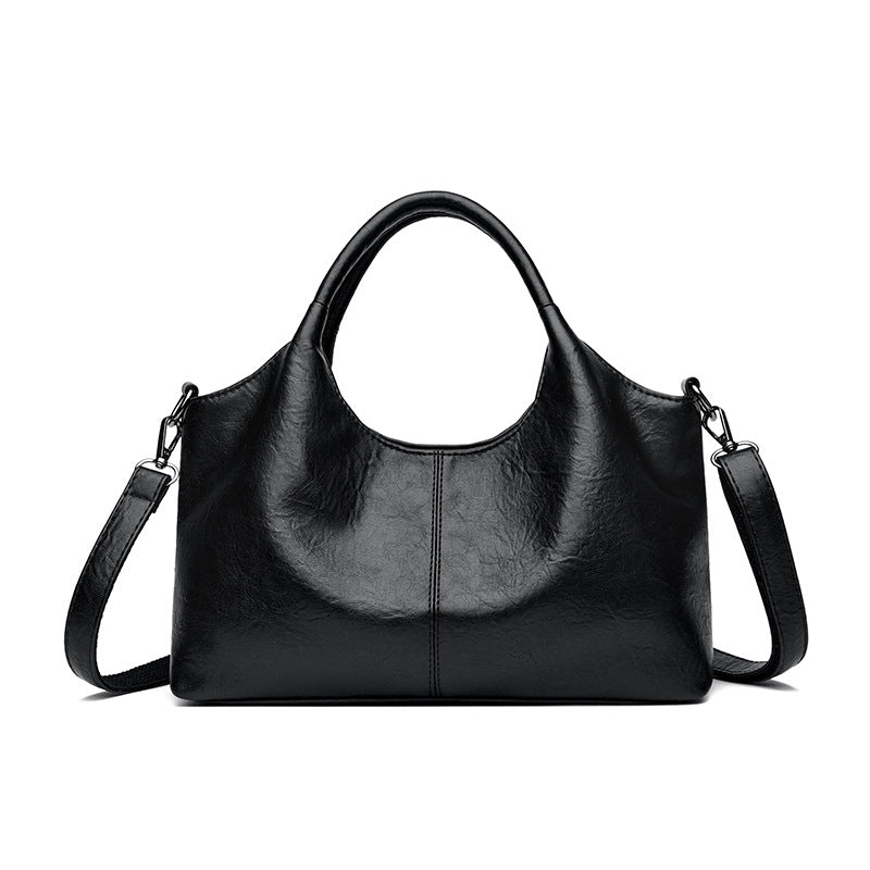 Women's Lightweight Commuter Texture Soft Leather Large Bags