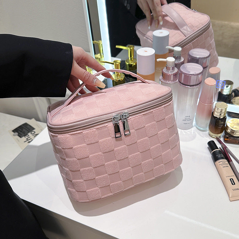 Plaid Cosmetics Storage High-grade Portable Super Hot Cosmetic Bags