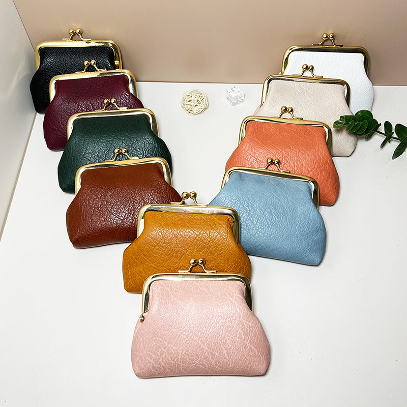 Women's Mini Retro Short Candy Color Pocket Coin Purses