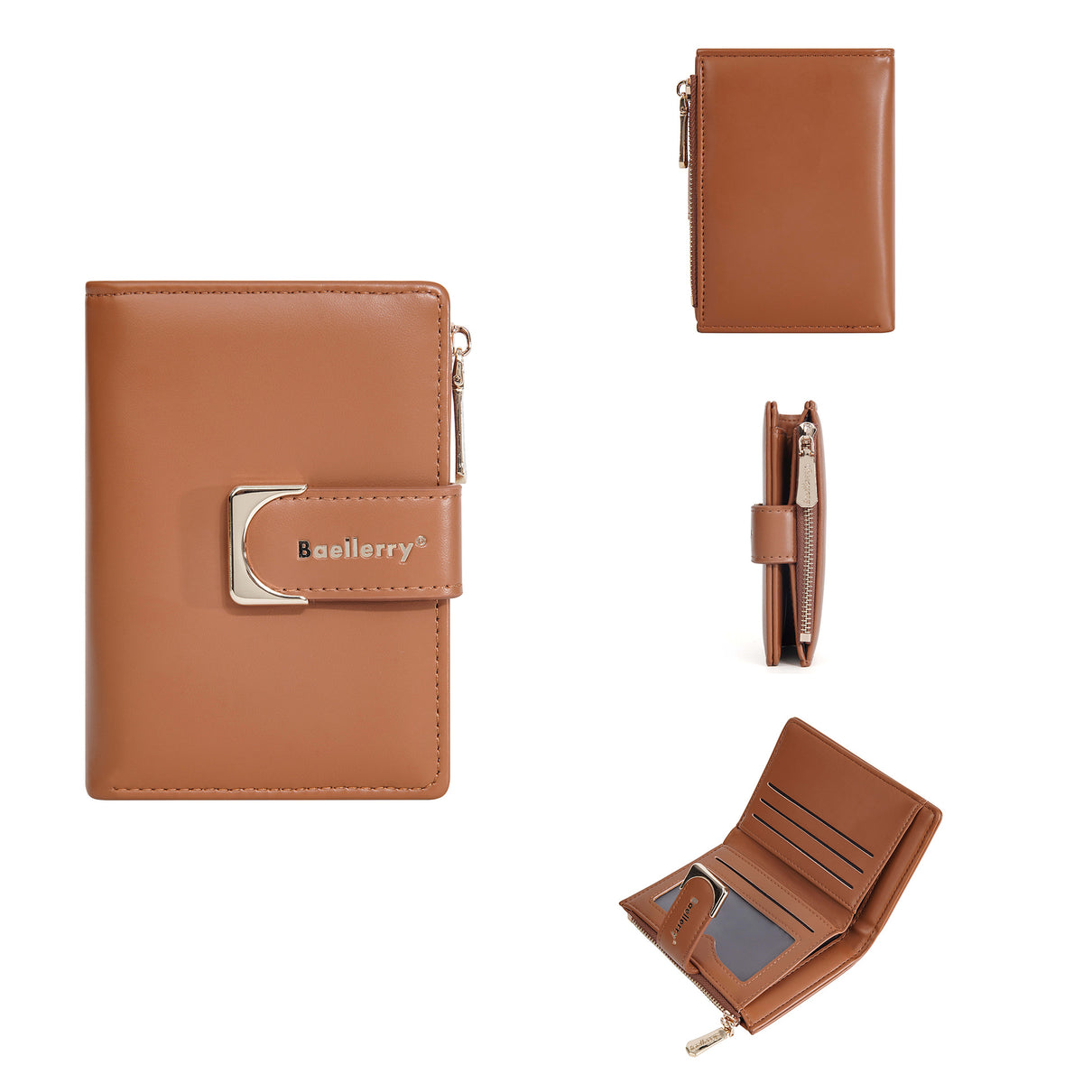 Women's Short Niche Zipper Two-fold Fashion Purses