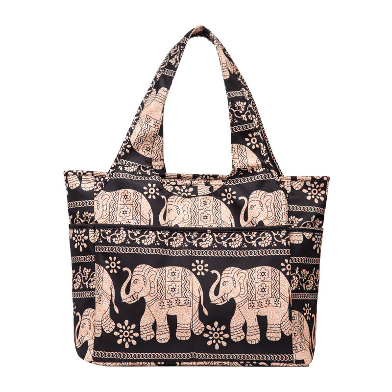 Women's Printed Fashion Versatile Large Capacity Oxford Handbags