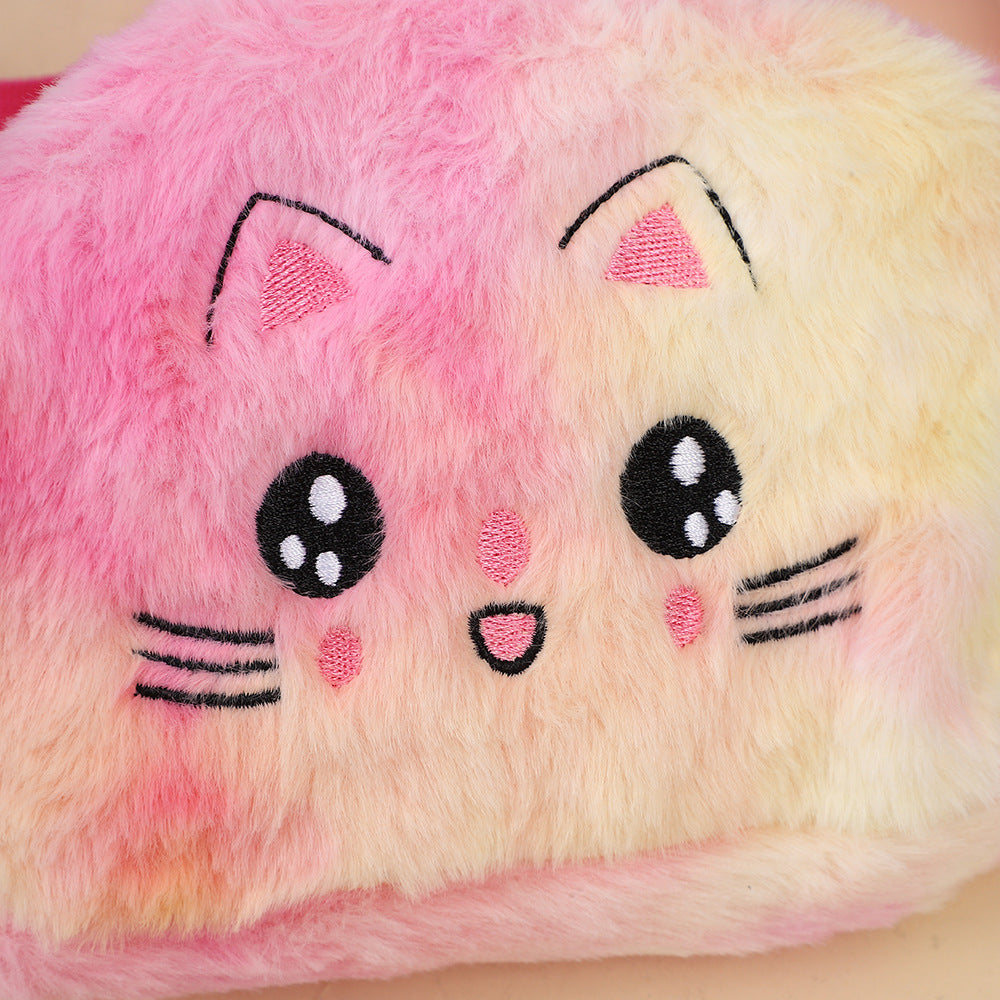 Creative Big Eye Cat Plush Embroidery Cute Women's Shoulder Bag