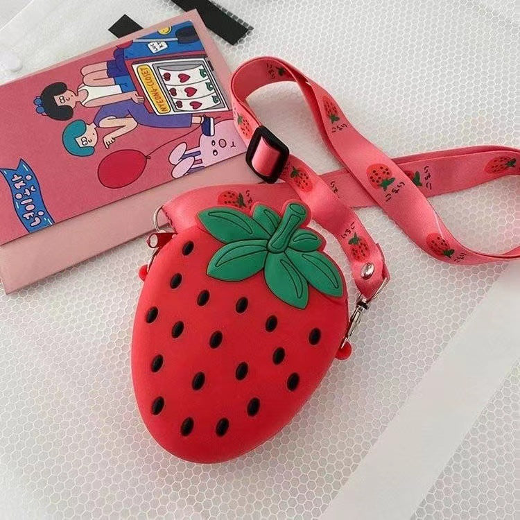Casual Summer Fruit Strawberry Avocado Shape Coin Purses