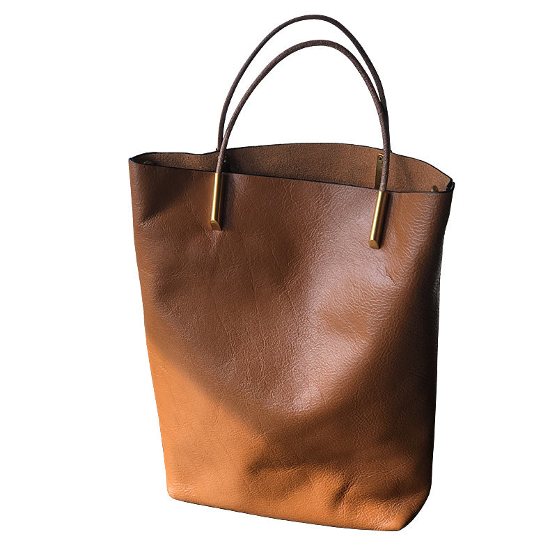 Women's Leather Portable Simplicity First Layer Mother Bags