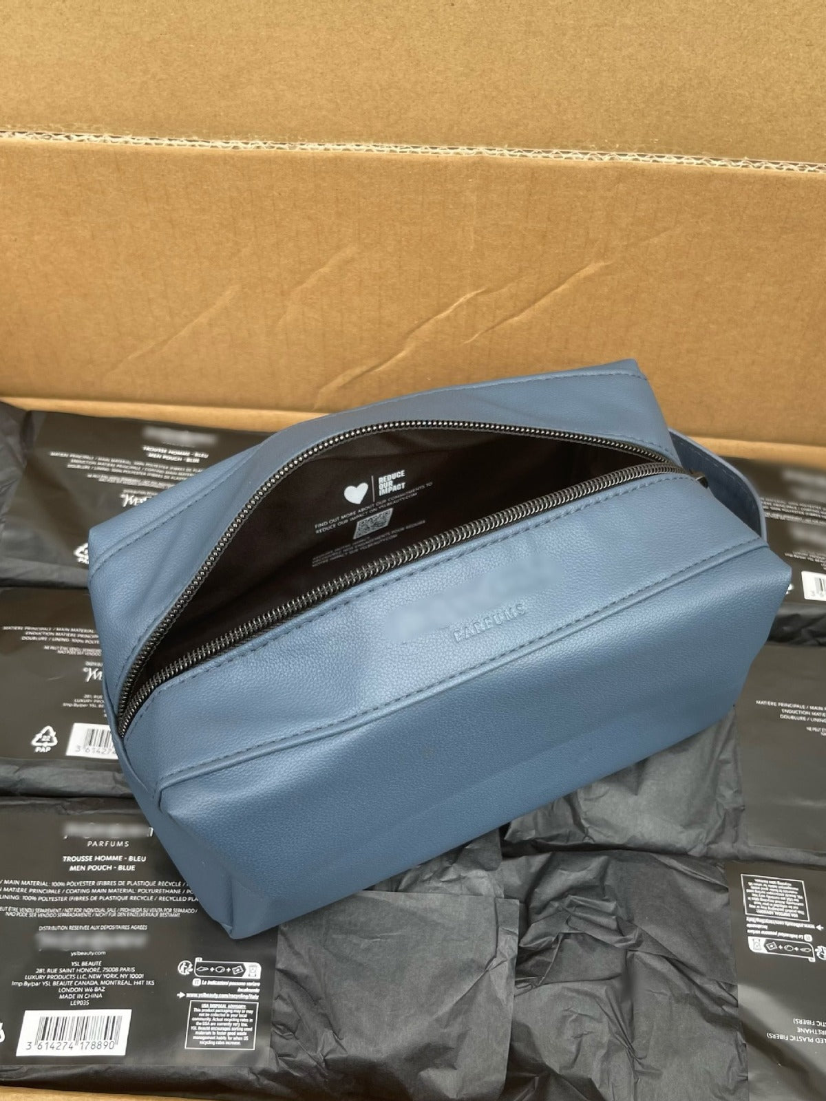 Counter Dark Blue Storage Wash Portable Bags