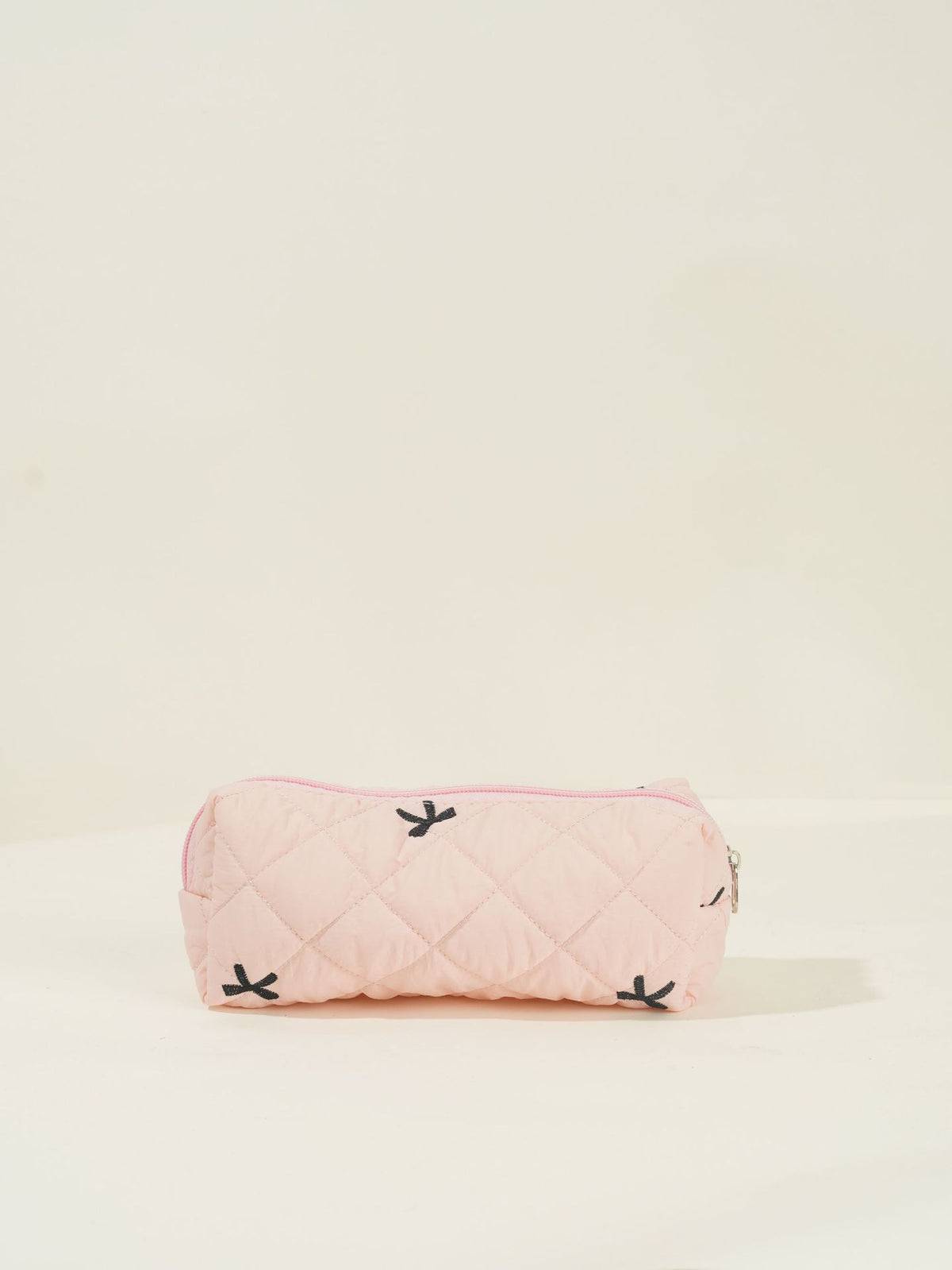Embroidered Bow Large Capacity Suit Storage Makeup Bag