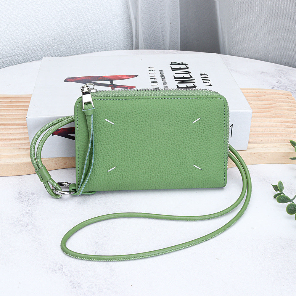 Women's Halter Short Multiple Slots Zipper Leather Ladies Wallet