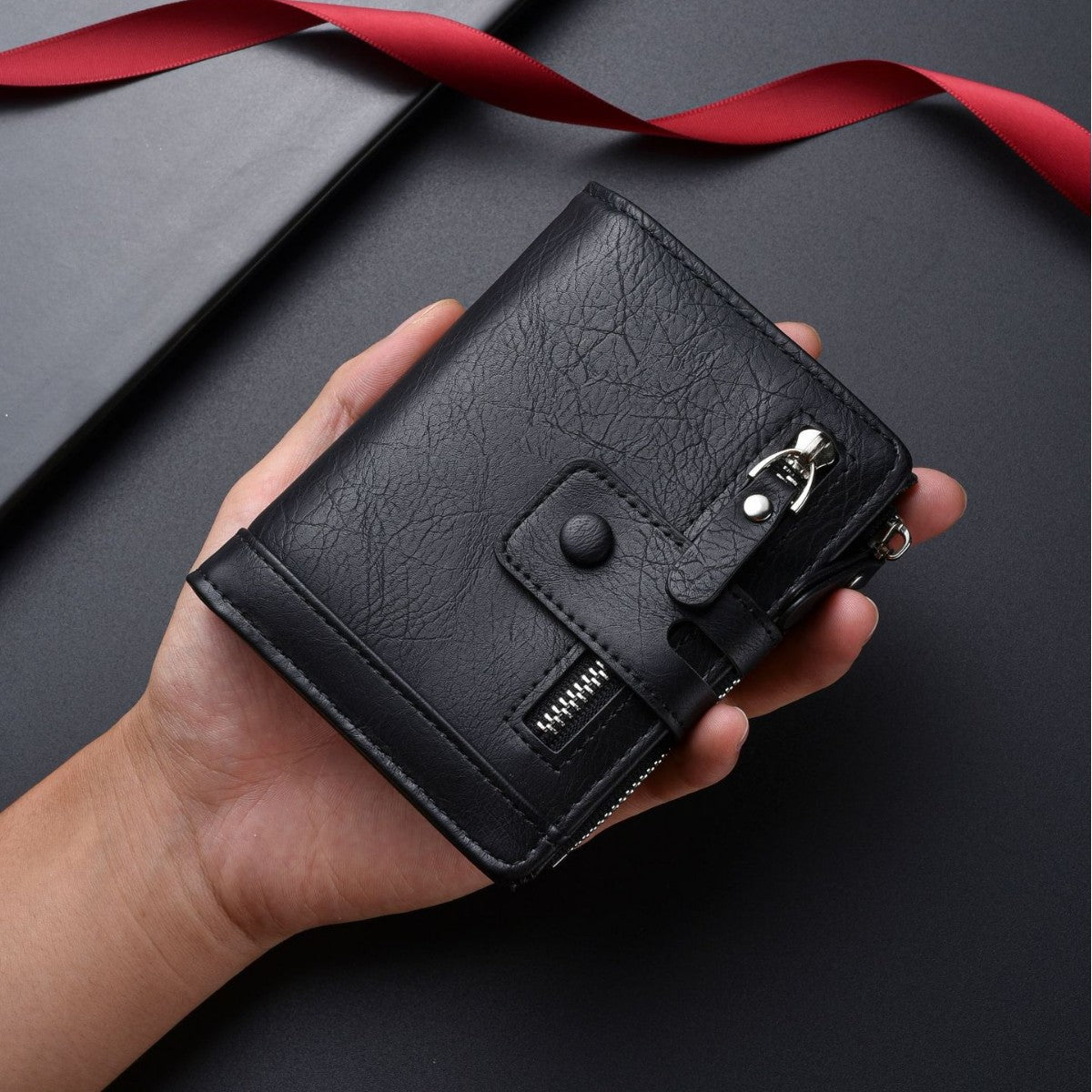 Men's Zipper Multiple Slots Large Capacity Multifunctional Men's Wallet