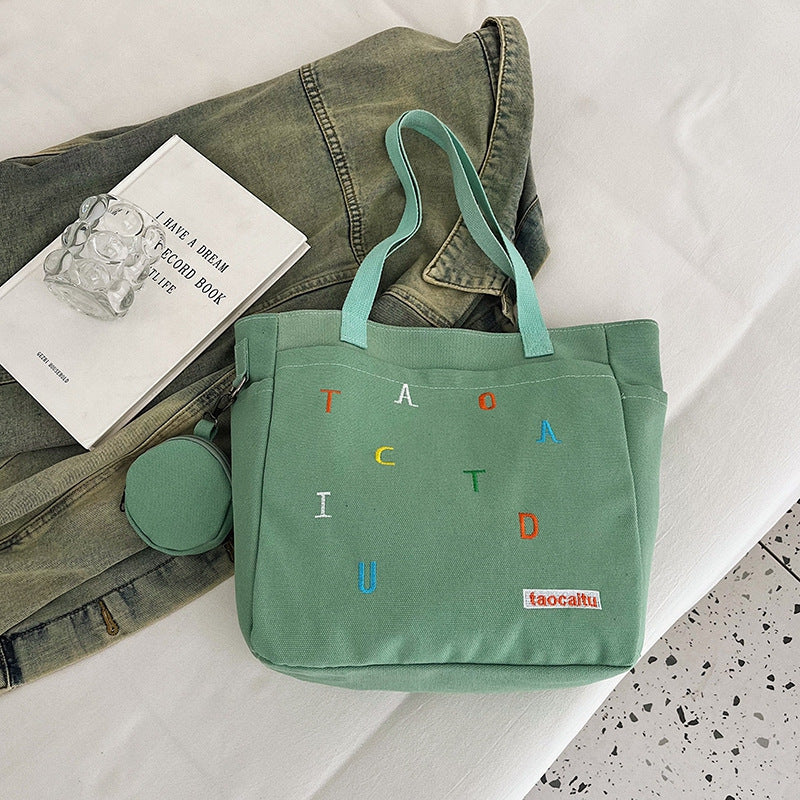 Large Capacity Fashion Embroidery Commuter Letter Bags
