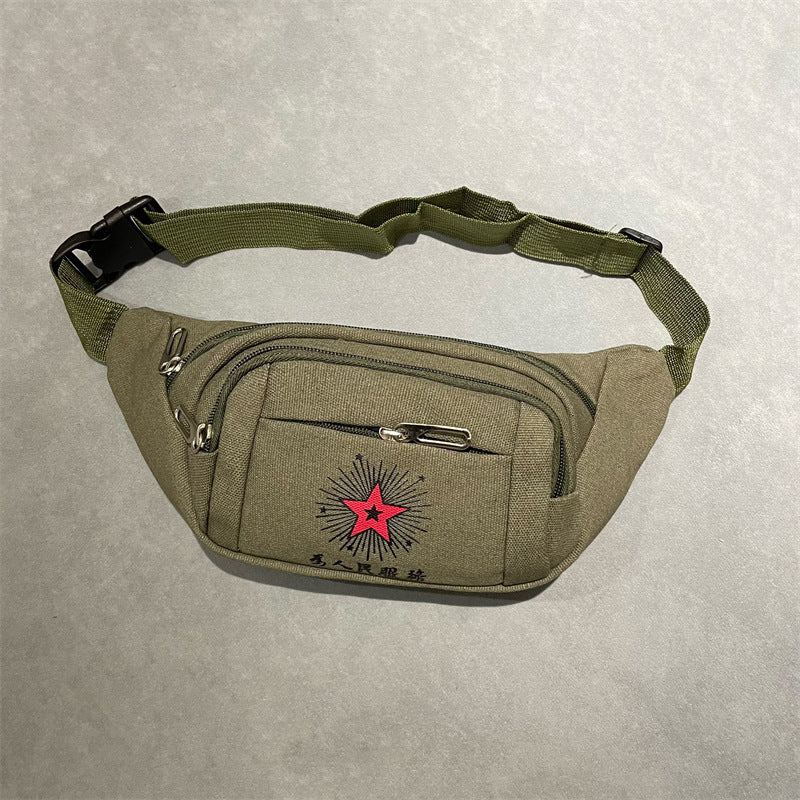 Women's & Men's Thick Canvas Large Capacity For Construction Men's Waist Packs