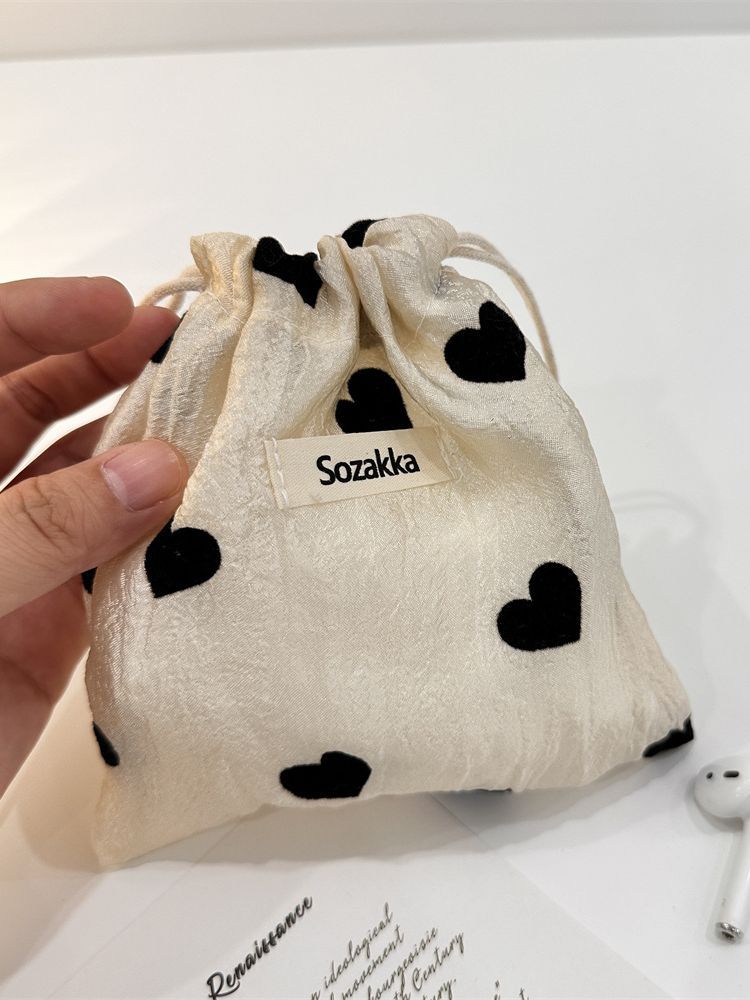 Love Drawstring Items Storage Cloth Sundries Handbags
