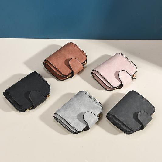 Women's Korean Style Fashion Short Multiple Slots Ladies Wallets