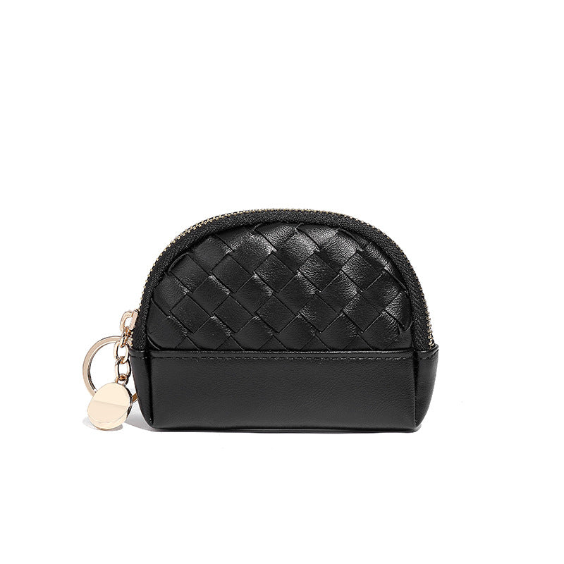 Creative Women's Hand-woven Simple Leather Zipper Ladies Wallet