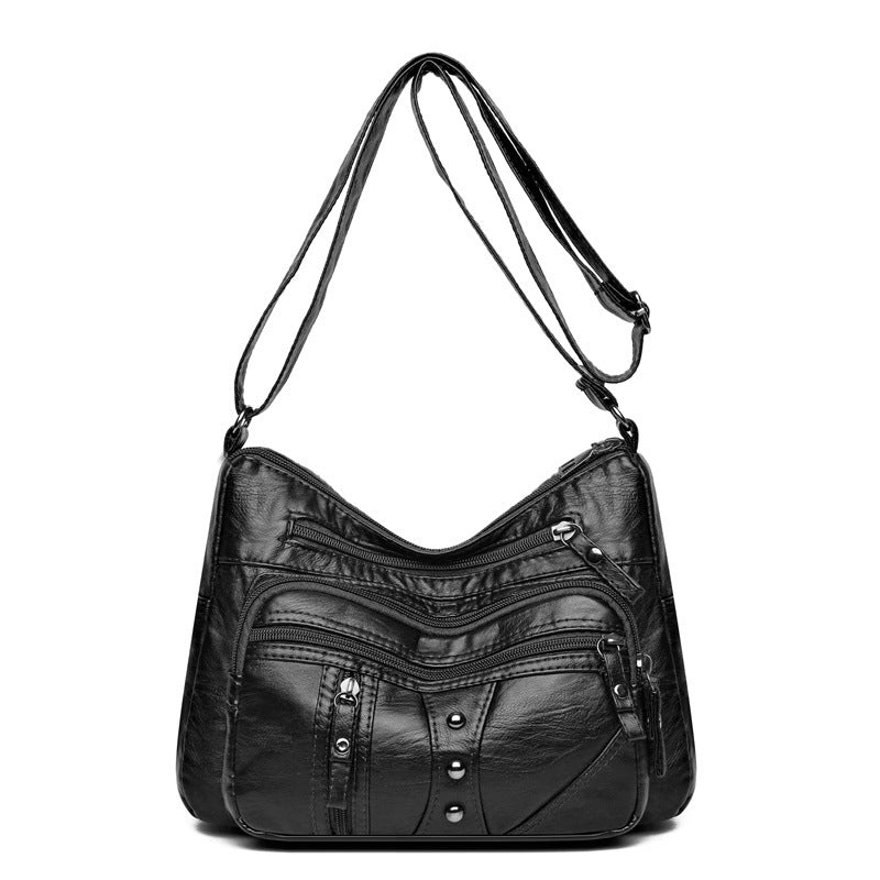 Soft Leather Textured Female Simple Temperamental Mother Women's Shoulder Bag