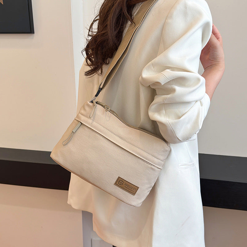 Women's Portable Cloth Fashion Simple Korean Style Compartment Large Capacity Women's Shoulder Bag