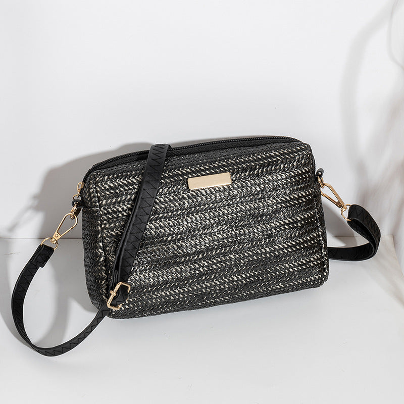 Versatile Beautiful Women's Simple Trendy Straw Women's Shoulder Bag