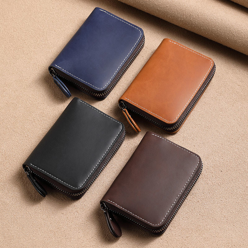 Men's Soft Leather Simple Large Capacity Position Card Holder