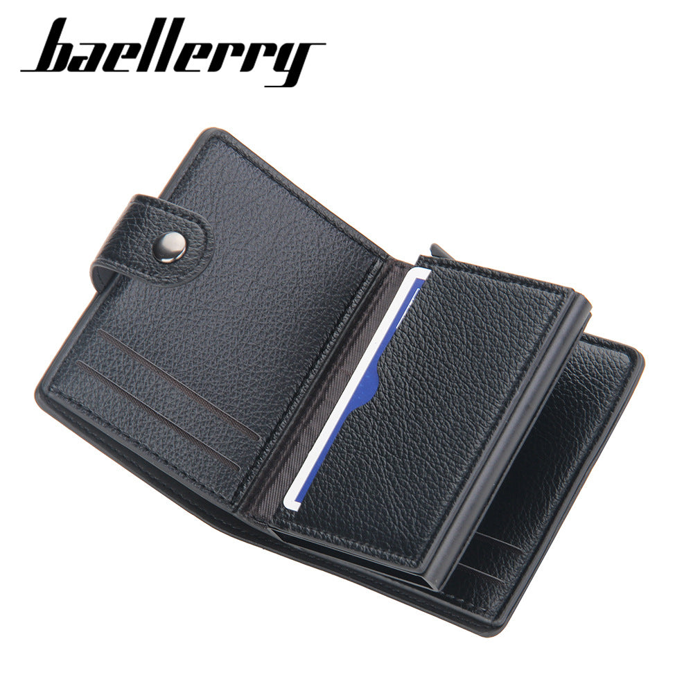 Men's Aluminum Box Steal Short Automatic Pop-up Card Holder