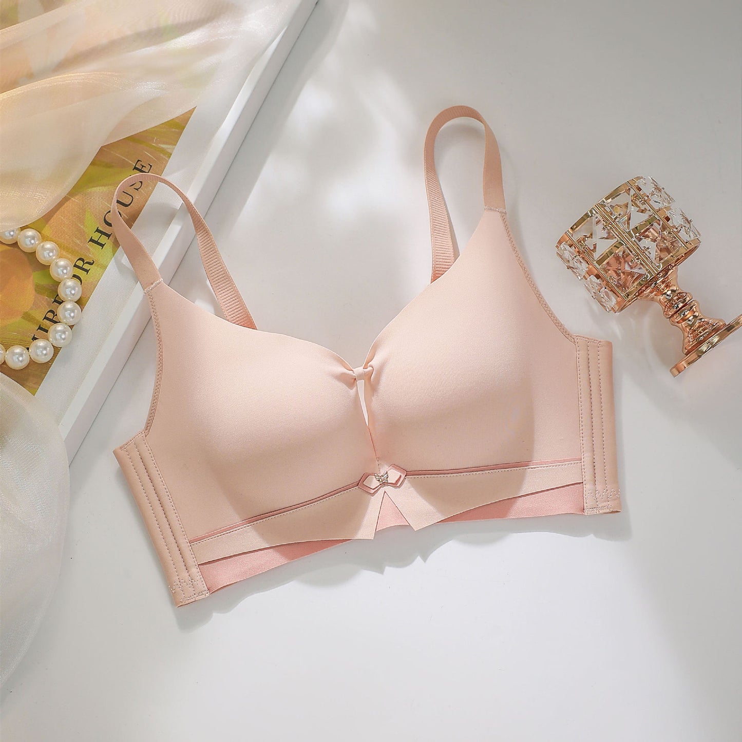 Breast Exaggerating Push Up Adjustable Wireless Top Thin Bras