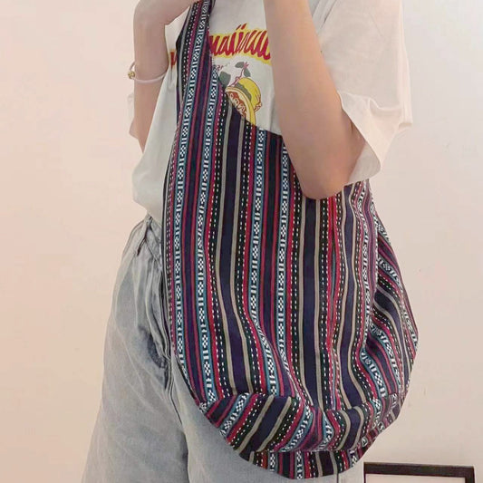 Women's Vintage Aztec Portable Cotton Linen Canvas Handbags