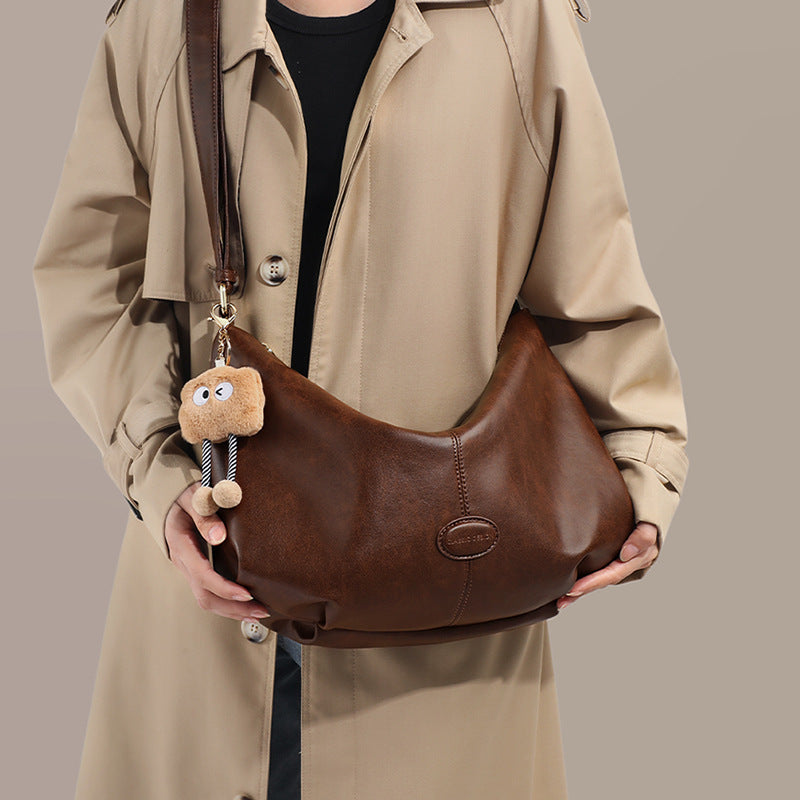 Women's Genuine Leather Large Capacity Cloud Tote Bags