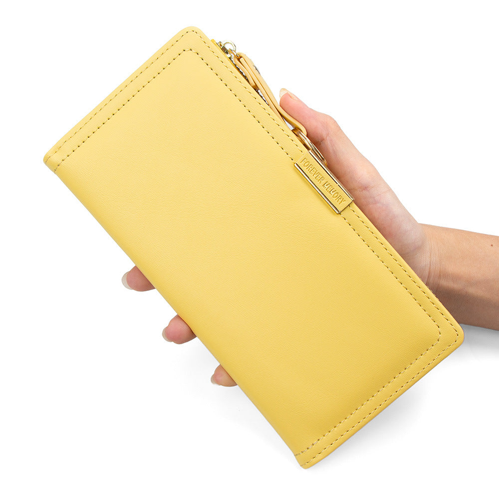 Women's Korean Fashion Clutch Fashionable Solid Color Ladies Wallet
