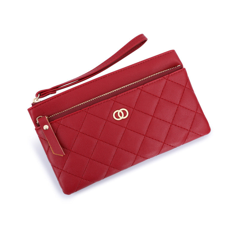 Women's Classic Style Fashion Saving Rhombus Clutch Ladies Wallets