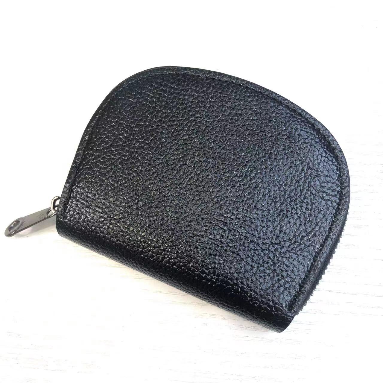 Women's Multiple Slots Large Capacity Lychee Pattern Expanding Clamp Credit Card Holder