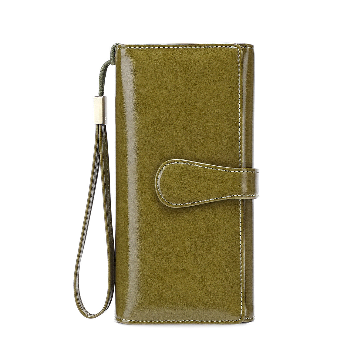 Women's Swiping Vintage Clutch Oil Wax Leather Ladies Wallet