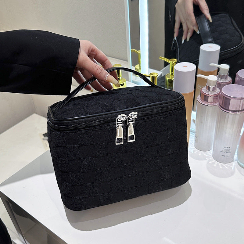 Plaid Cosmetics Storage High-grade Portable Super Hot Cosmetic Bags