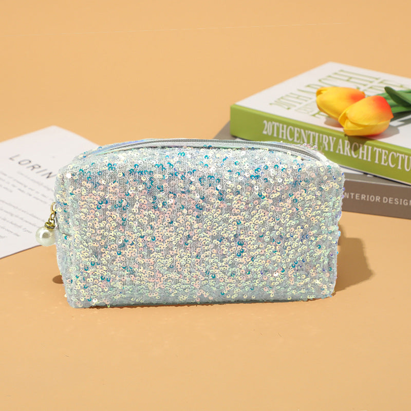 Embroidered Sequins Large Capacity Wind Good-looking Cosmetic Bags