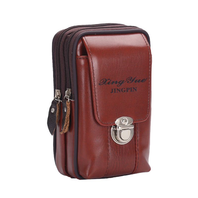 Men's Mobile Simple Business Leisure Wearable Horizontal Men's Waist Packs