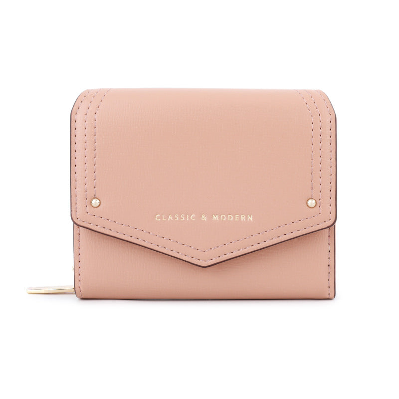 Women's Slots Korean Style Solid Color Short Ladies Wallet