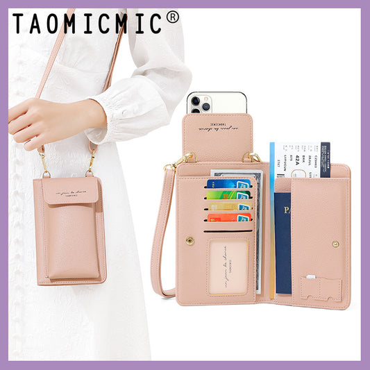 Women's Simple Large Capacity Mobile Passport Portable Certificate Storage Phone Bags