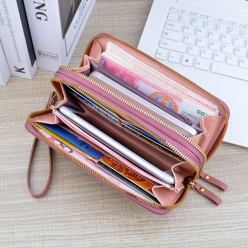 Women's Long Double Zip Clutch Fashion Simple Ladies Wallets