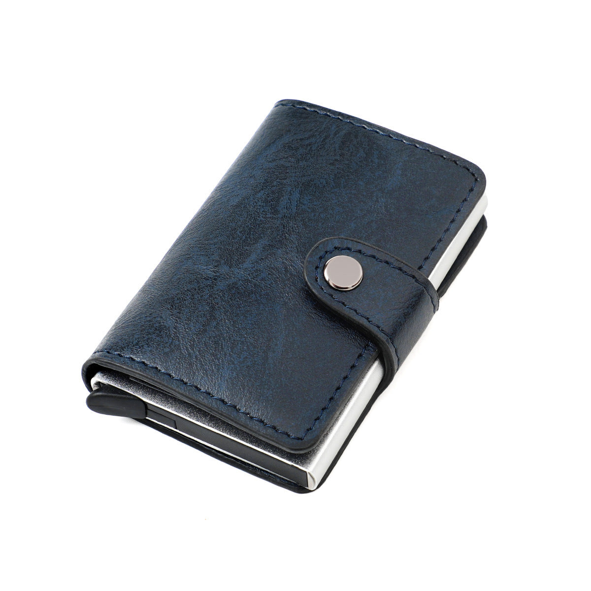 Men's Box Shielded Swiping Slim Credit Alloy Card Holder
