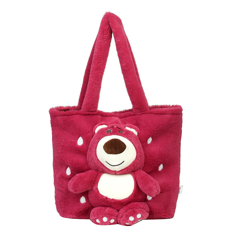 Large Capacity Plush Cute Sweet Cartoon Handbags