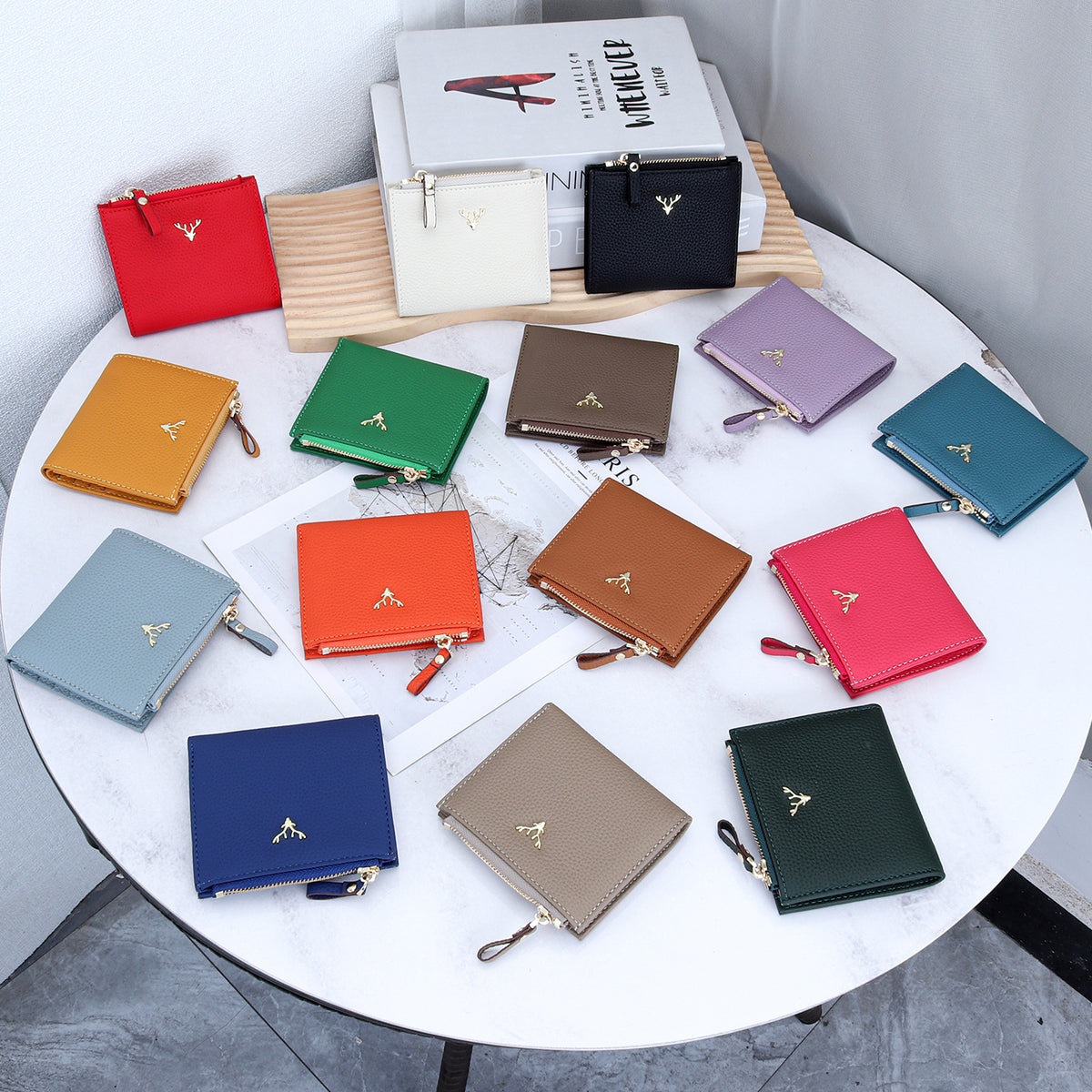 Women's Genuine Leather Short First Layer Cowhide Ladies Wallet
