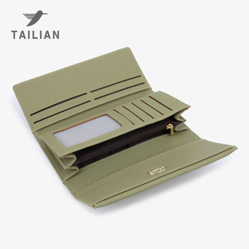 Women's Lychee Pattern Classic Elegant City Three Ladies Wallets