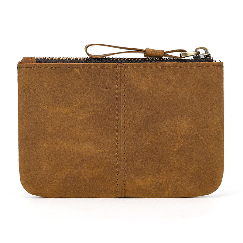 Men's Horse Leather Simple Compact First Layer Coin Purses