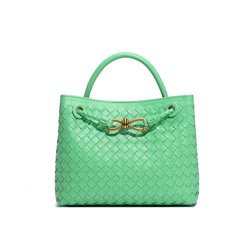 Women's Bow Hand-woven Simple Portable Classic Style Women's Shoulder Bag